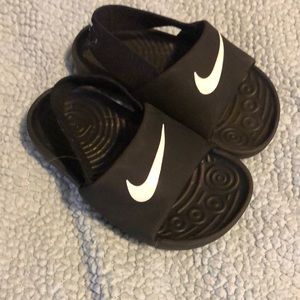 Black Nike Baby Slides